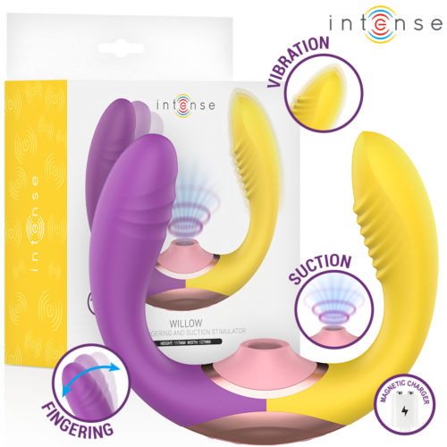 Vibrador INTENSE HIGH TECH Willow 3 em 1 com sucção e vibração