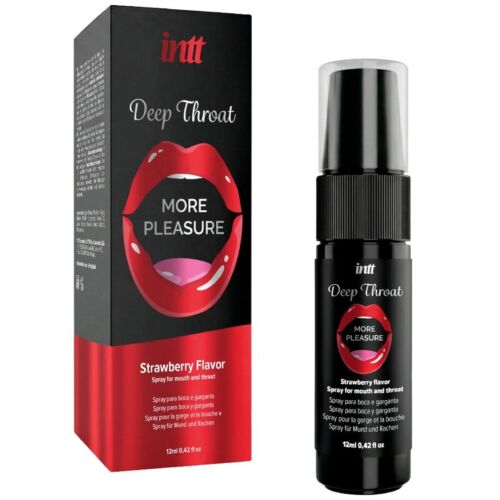 Spray Oral INTT Deep Throat com Sabor a Morango