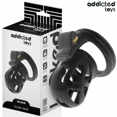 Jaula para Pénis ADDICTED TOYS LOCKED 7,5 cm com 4 Anéis