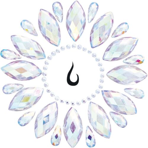 Jóia Corpo Adesiva Leg Avenue Fluer com Strass Iridiscente