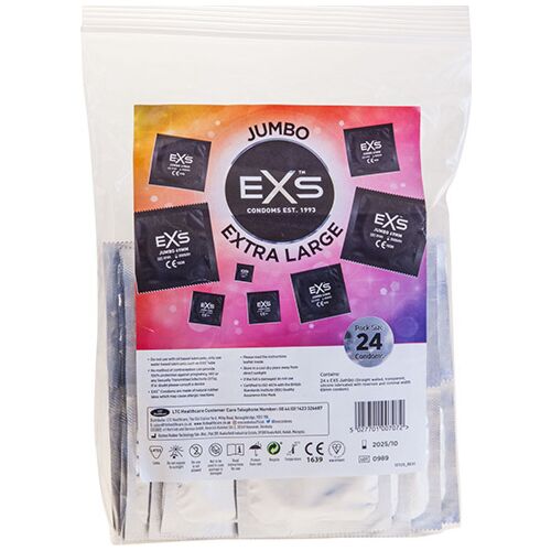 Preservativos Exs Jumbo Extra Large 24 unidades para penes grandes