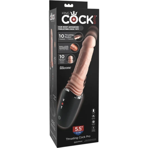 Vibrador KING COCK PLUS Thrusting Cock Pro 12,7 cm