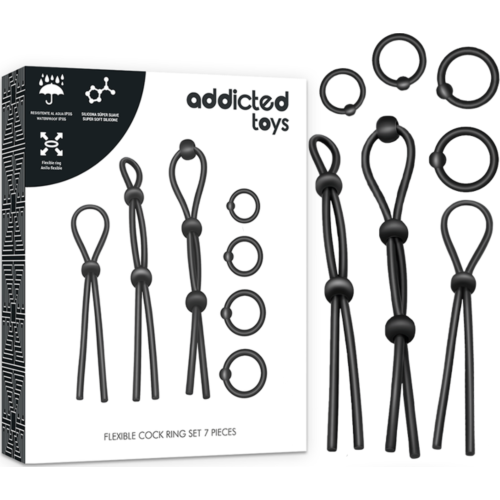 Kit de Anilhas Addicted Toys para o Pénis – 7 Peças