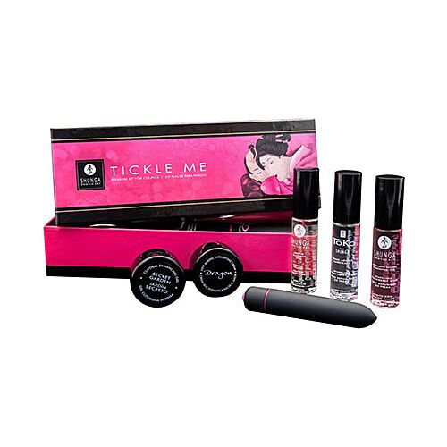 Kit cosmética Shunga Tickle Me com produtos sensuais