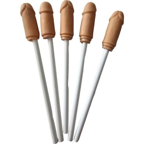 Cañitas divertidas DIABLO PICANTE com ponta em forma de pênis