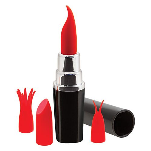 LIPSTICK VIBRATOR - BLACK/RED