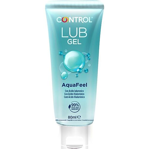Lubrificante Control AquaFeel 80ml com Ácido Hialurônico