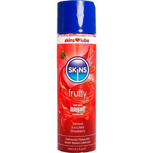Lubrificante com sabor Morango SKINS Fruity 130 ml