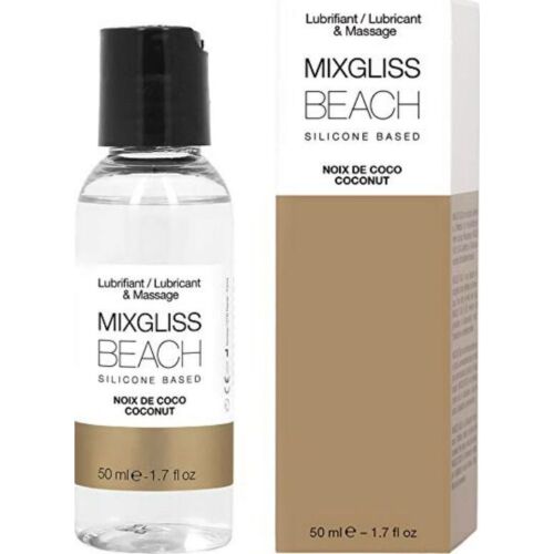 Lubrificante Silicona Mixgliss Beach 50 ml com Aroma a Coco