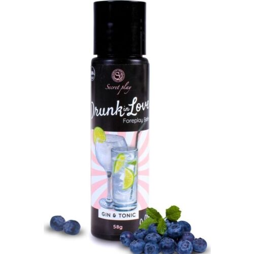 Lubrificante Secretplay Drunk in Love 60ml - Sabor Gin Tonic