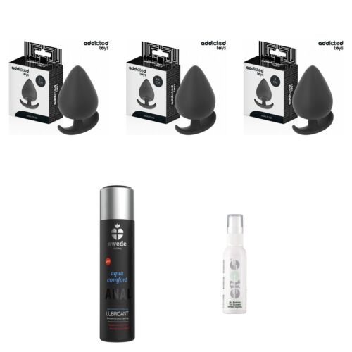 Kit de dilatação anal progressiva com três plugs de silicone