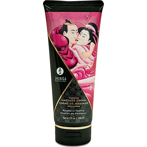 Creme de Massagem Shunga Raspberry Feeling comestível e suave