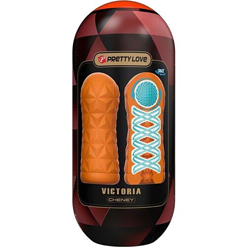 Masturbador Pretty Love Victoria Cheney com espiral giratória