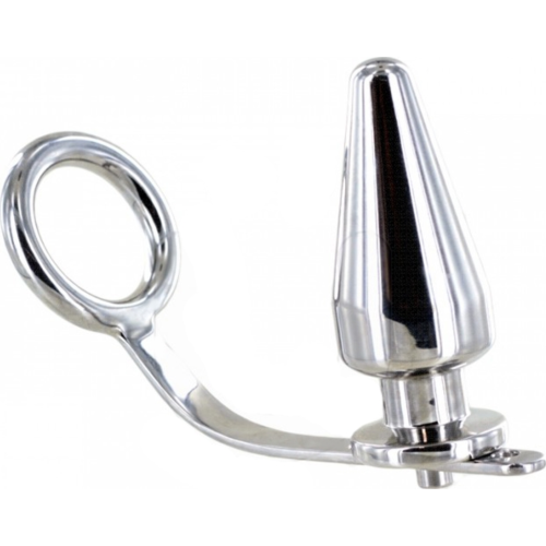 Anel com Plug Anal Metal Hard – Placer Extra e Estímulo Irresistível