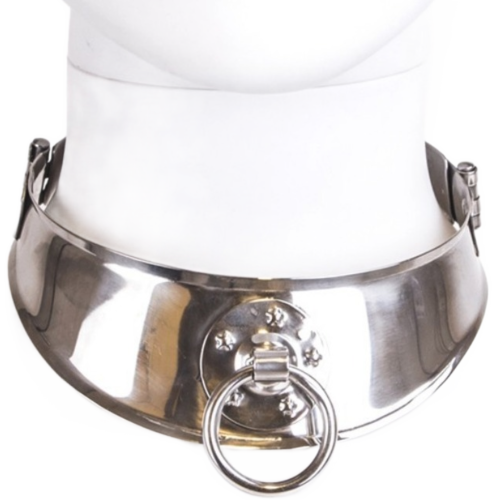 Collar METAL HARD - Restritor com anilha para jogos fetiches