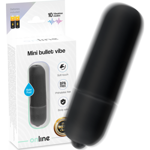 Mini vibrador ONLINE Mini Bala com 10 modos de vibração