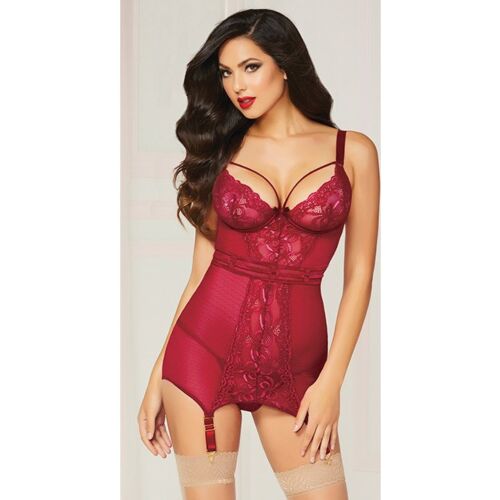 Conjunto de Lingerie 2PC CHEMISE SET | Design com aros no decote