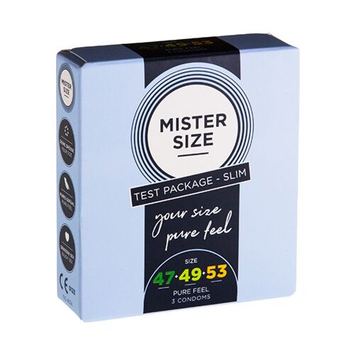 Preservativos Mister Size 47,49,53 - Pack de 3 unidades