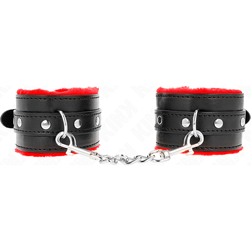 Algemas KINK Wrist Restraint com forro de pele e correia ajustável