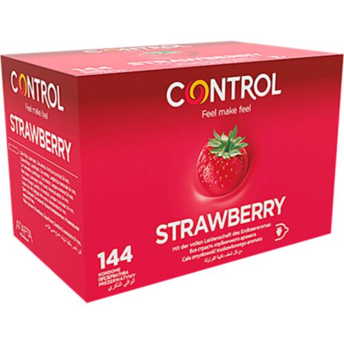 Preservativos CONTROL Adapta Fresa 144 Unidades com Aroma Frutado