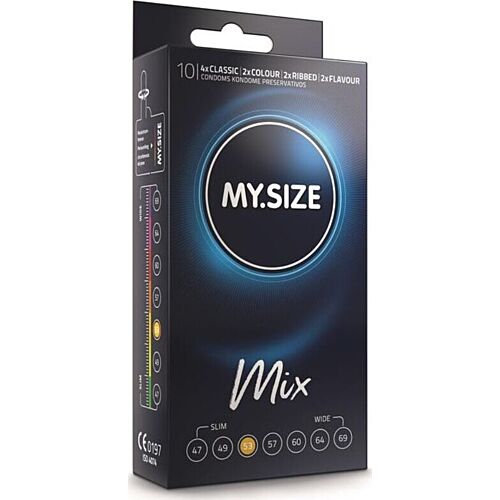 Preservativos MY SIZE MIX 53 MM com Variedade de Sabores