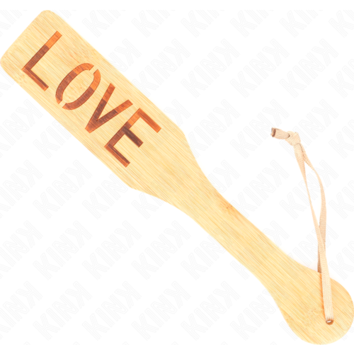 Pala BDSM KINK Palabra Love 32x5.5cm em bambu