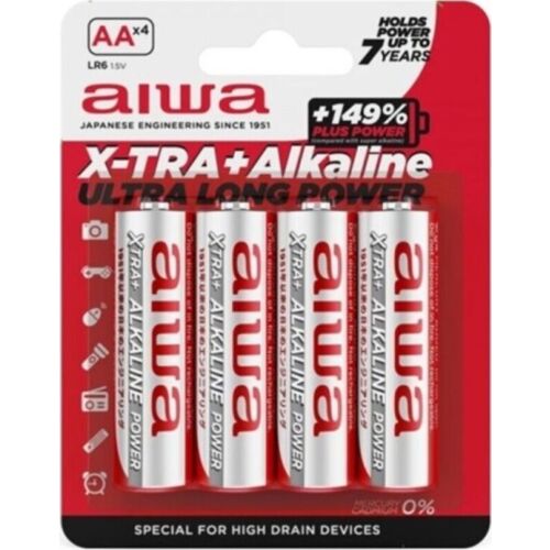 Pilhas AA AIWA X-TRA Alcalinas com alta capacidade energética