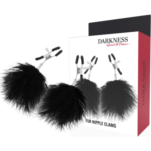 Pinças para Pezones DARKNESS com Pompons Elegantes