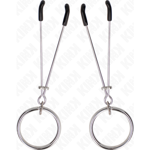 Pinças para Pezones KINK com Aros Ajustáveis 7 cm