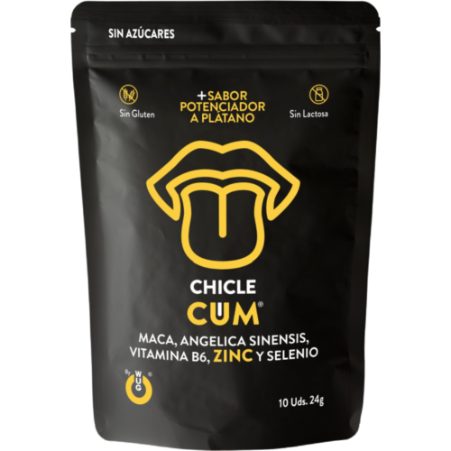 Chicletes Estimulantes WUG SEX SENSE CUM com Sabor a Banana