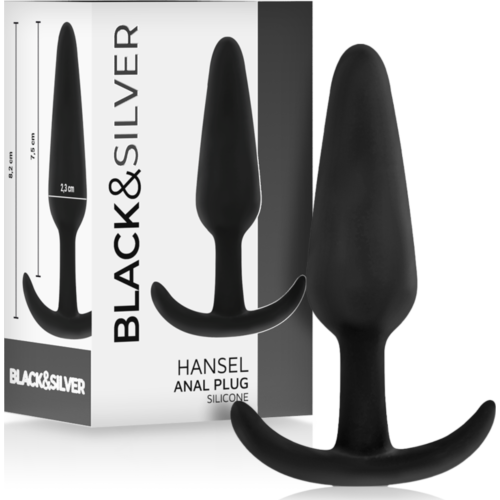 Plug anal BLACK&SILVER Hansel em silicone