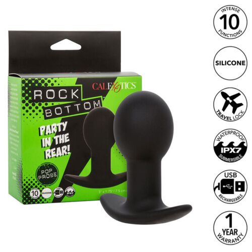 Plug Anal CALEXOTICS Rock Bottom com 10 Vibrações Intensas