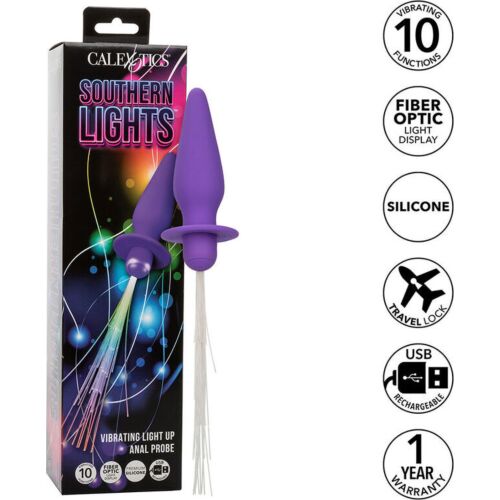 Plug Anal CALEXOTICS Southern Lights com Luzes e Vibrações