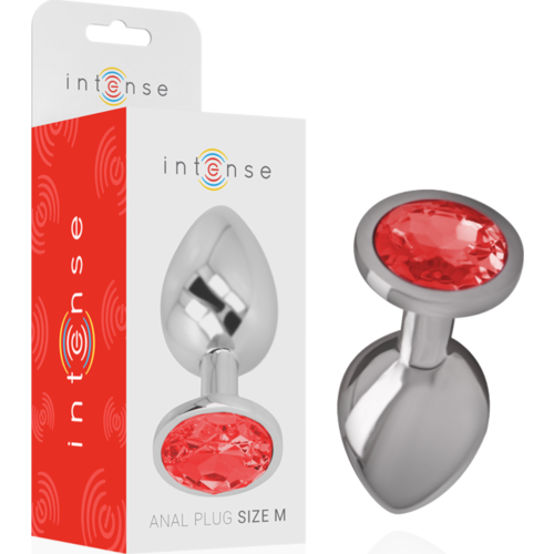 Plug Anal INTENSE com Cristal Vermelho Tamanho M