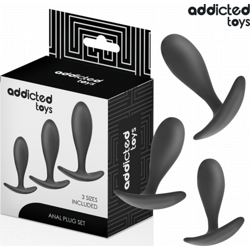 Set de 3 Plugs Anales ADDICTED TOYS Modelo 2 para Iniciantes