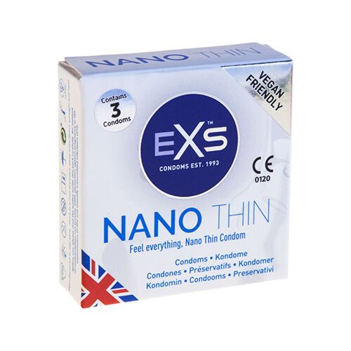 Preservativos Exs Nano Thin — 3 unidades finos