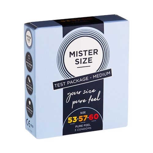 Preservativos Mister Size 53, 57 e 60 (pack 3)