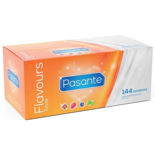 Preservativos PASANTE Sabores 144 Unidades - Diversão Saborosa
