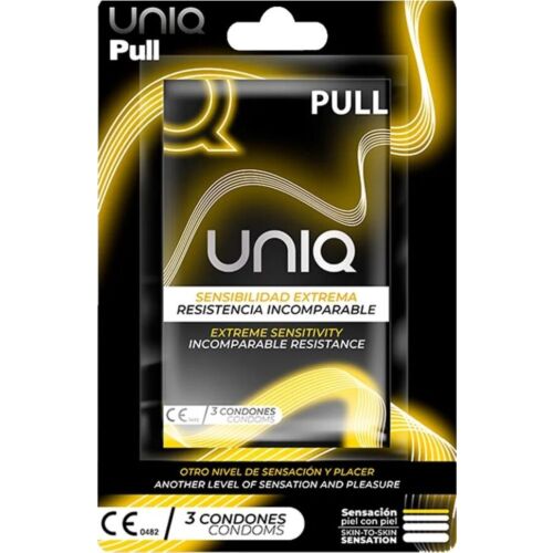 Preservativos UNIQ Pull com tiras - 3 unidades