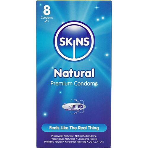 Preservativos Skins Natural Pack 8 - Conforto e segurança