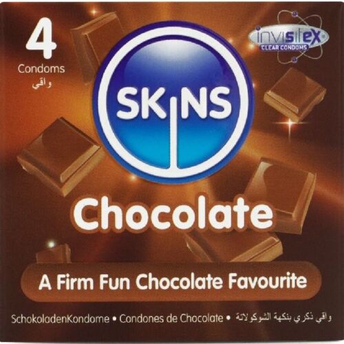 Preservativos Skins Chocolate Pack 4 | Sabor e proteção