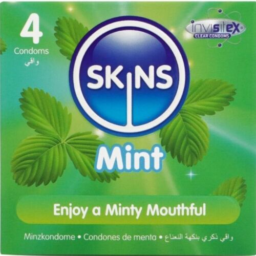Preservativos SKINS Mint Pack 4 com Sabor a Menta