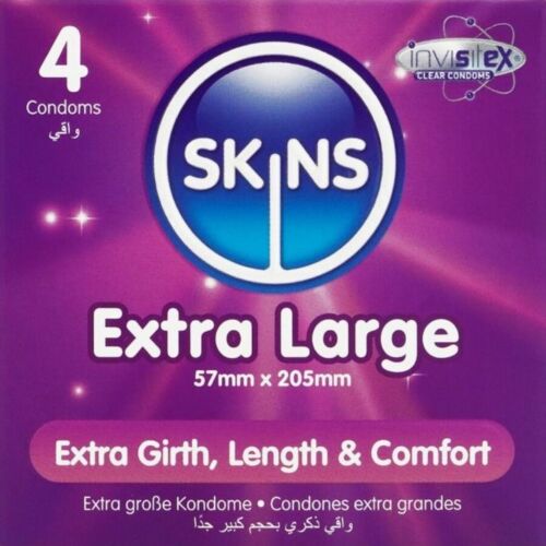 Preservativos SKINS XL Premium Pack 4 | Ajuste Generoso