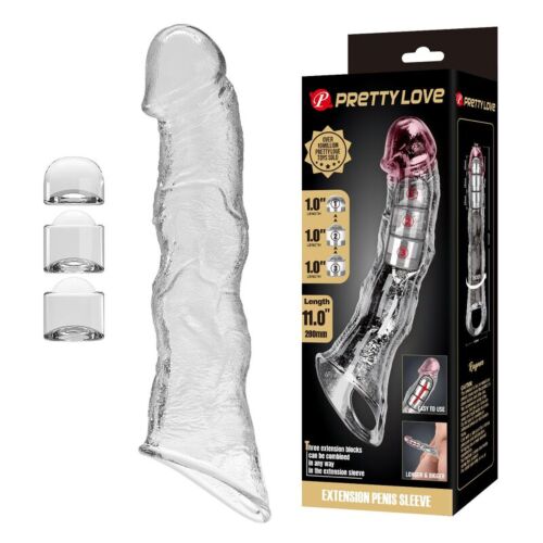 Capa extensora peniana FOR HIM PRETTY LOVE ajustável