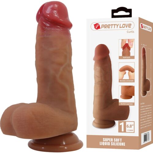 Dildo Pretty Love Curtis com Ventosa e Design Realista