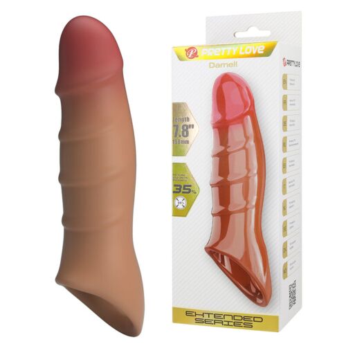 Extensor Realista Pretty Love Damien para Aumento de Prazer