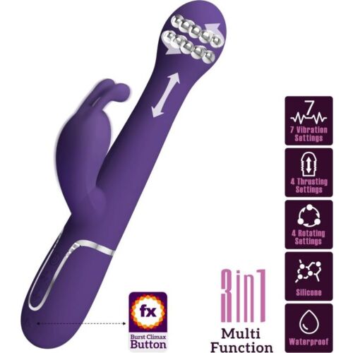 Vibrador Rabbit Pretty Love Dejon com motores duplos