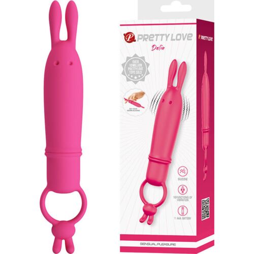 Vibrador Rabbit Pretty Love Delia com Anel de Sujeição
