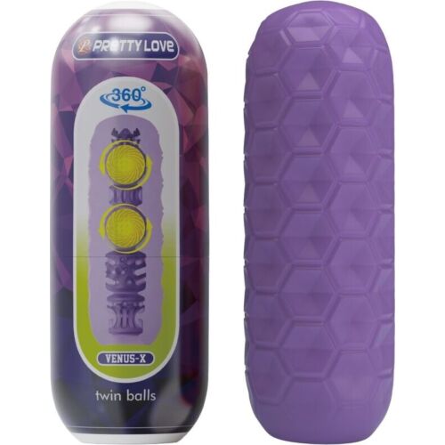 Masturbador Pretty Love Twin Balls com Testículos Internos