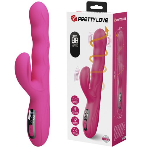 Vibrador Rabbit High Tech Pretty Love Winters com exibição LED
